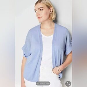 🌿J. Jill Light Blue Women's Cardigan w/Draped Sleeves